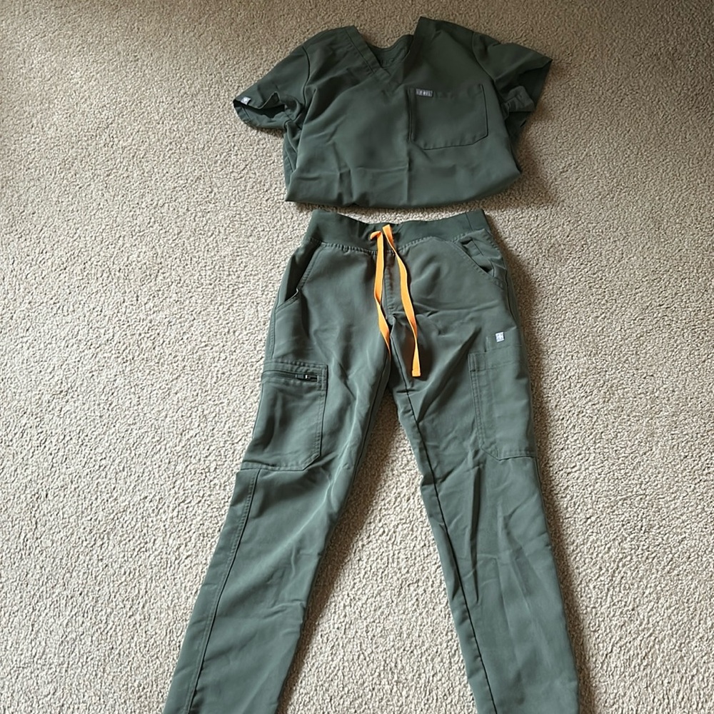 Figs scrub top and Yola pants